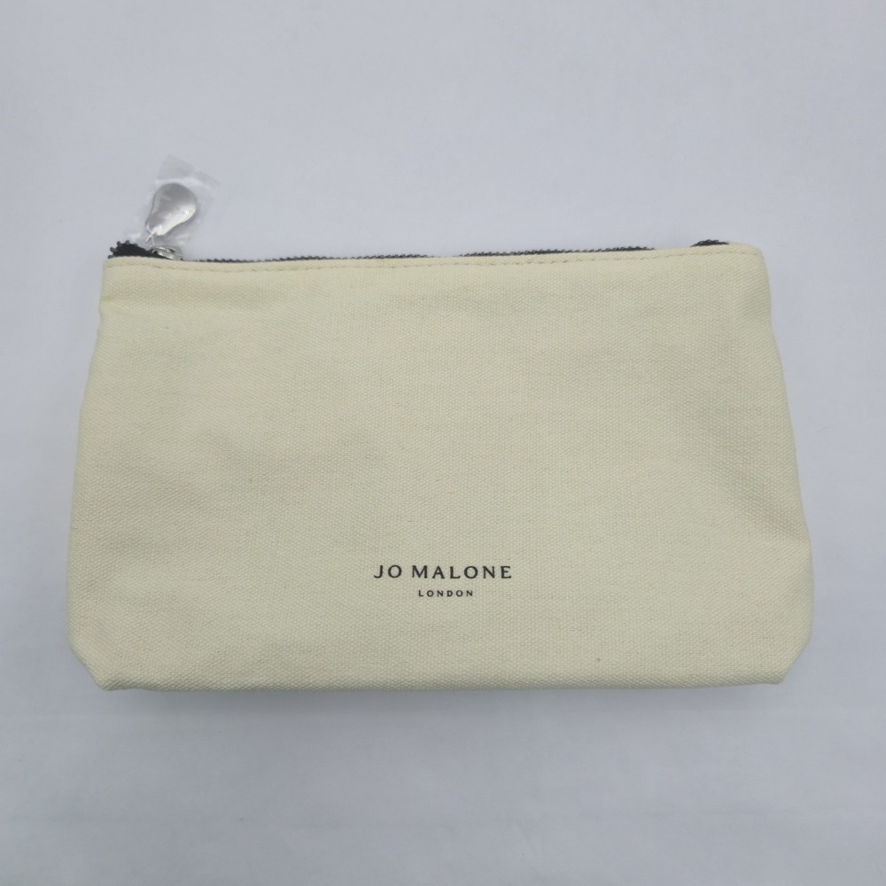Jo Malone London Canvas Zip Cosmetic Pouch Cream Beige Travel Makeup Bag